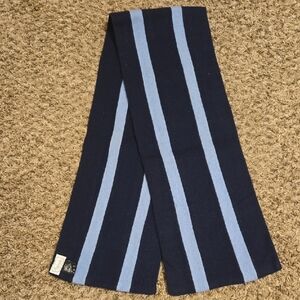 Harrods Dark Blue and Light Blue Wool Scarf